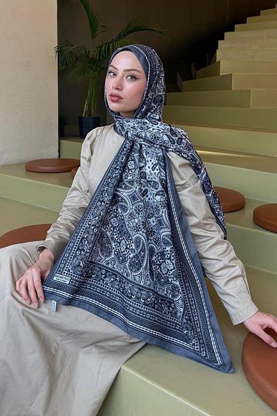 lamelif.com Şal moale cu model retro antracit