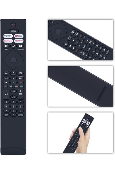 AWH 398GR10BEPHN0042BC جهاز تحكم عن بعد بديل لتلفزيون فيليبس الذكي مع Netflix وYouTube وPrime Video
