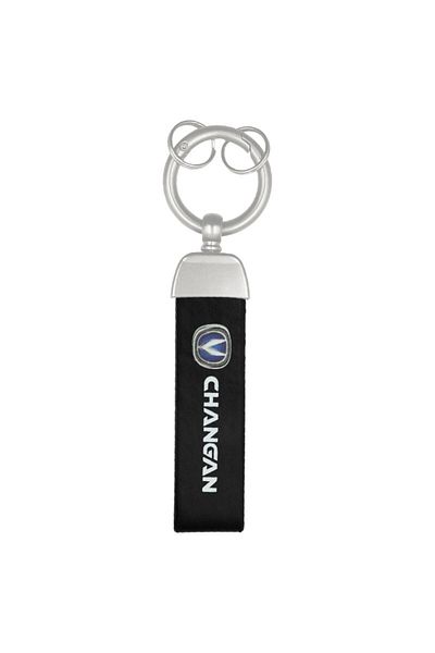 CHANGAN Car Key Chain Super Finish Metal Ring Leather Strap Keychain CHANGAN