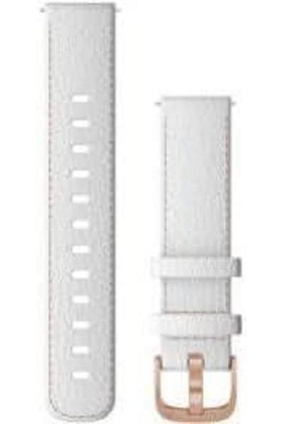 Garmin QUICK RELEASE BANDS (18 MM) WHITE LEATHER WITH ROSE GOLD HARDWARE