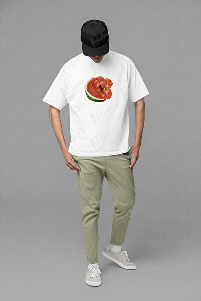 Nulivez Icon of Palestine Watermelon Design Printed High Quality Compact Unisex Oversize T-Shirt