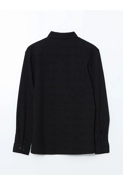LC Waikiki Vision Black Slim Fit Men's Long Sleeve Shirt