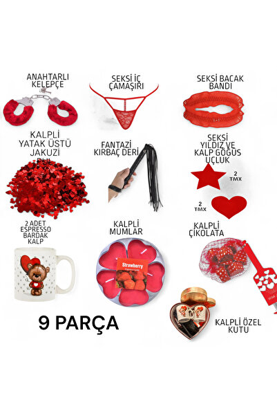 shop SEVGİLİLER GÜNÜNE ÖZEL YETİŞKİN  HEDİYE KUTULU  9 PARÇA