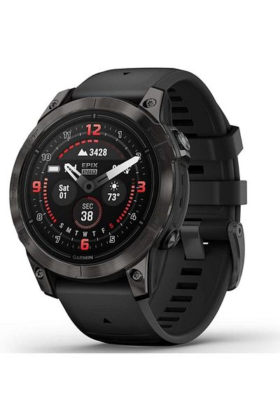 Garmin EPIX PRO (GEN 2) SAPPHIRE EDITION- 47MM -CARBON GRAY DLC TITANIUM WITH BLACK SILICONE BAND