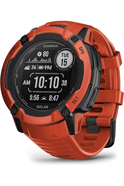 Garmin ساعة ذكية Instinct 2X Solar Graphite متينة للاستخدام الخارجي مع نظام ت...