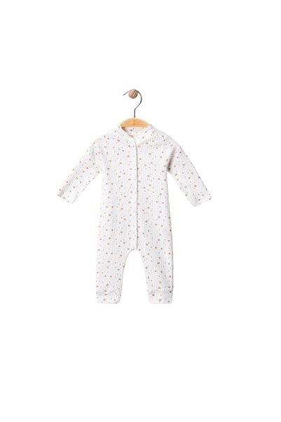 pamira kids Yıldız Desenli Uzun Kollu Düğmeli Zıbın