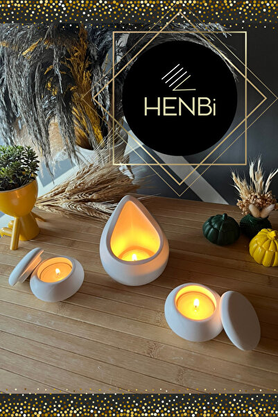 HENBi Dekorasyon Mumluk seti Obje Biblo Modeli İskandinav Ürünleri Hediyelik ...