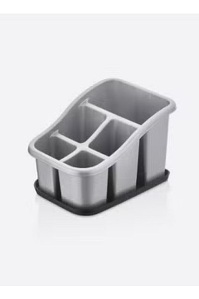 Dünya Plastic Cutlery Drainer with Plate 20X13X15 CM