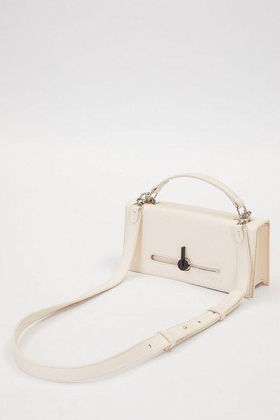 Levidor Cream Flip Lock Shoulder Bag