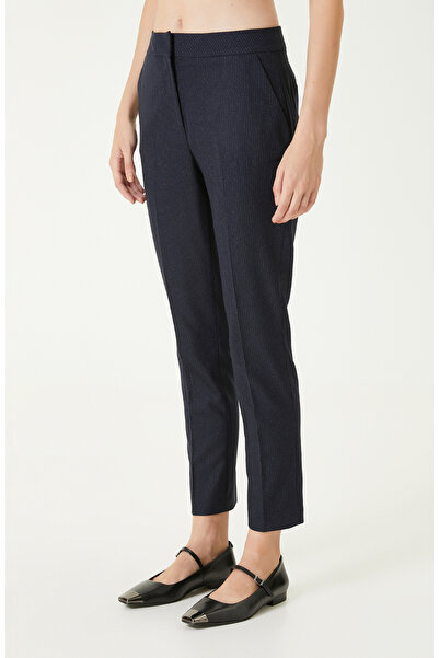 Network Lacivert Çizgili Pantolon