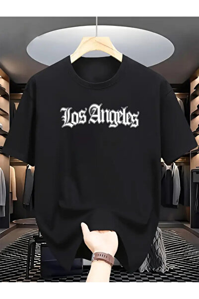 Karatopak Μπλουζάκι με στάμπα Los Angeles Unisex Oversize Crew Neck