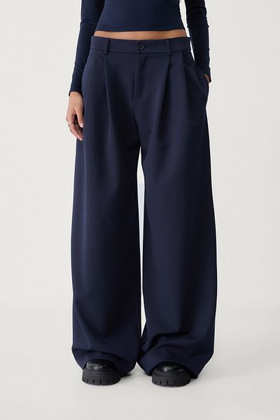 Stradivarius Wide leg smart trousers with darts