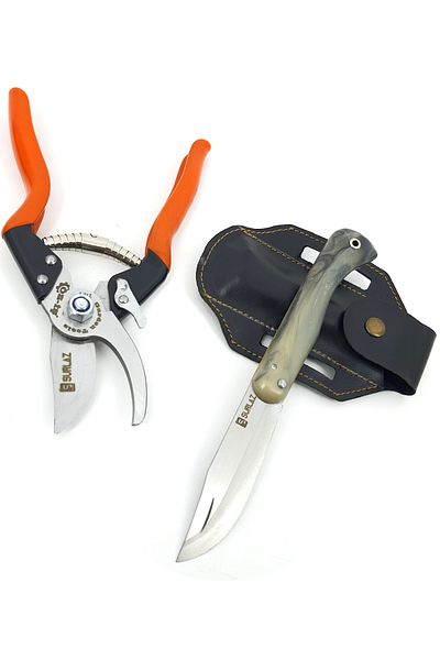 SürLaz Pro Pruning Shears 2 Piece Garden Knife Set