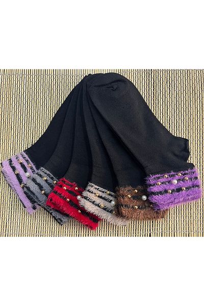 Leement socks Дамски чорапи с мъниста и брада, 6 чифта, цветни памучни