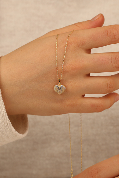 Çgk Çiğdem Gürel Kuyumculuk Kalp Altın Kolye