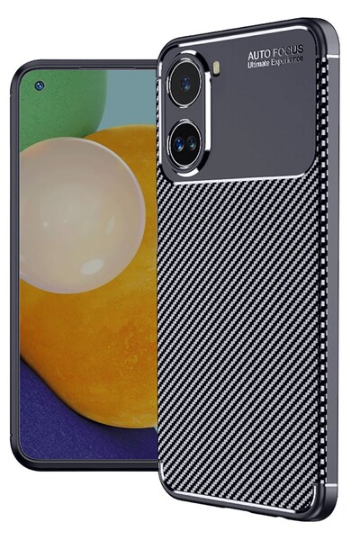 m.tk moveteck Xiaomi Poco X7 Pro Kılıf Kamera Korumalı Çıkıntılı Karbon Desen...