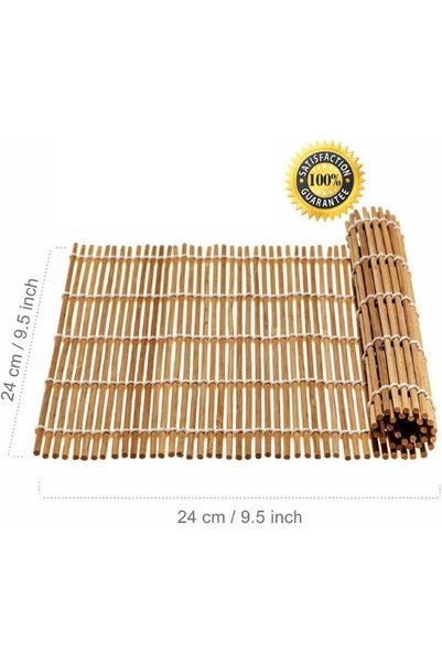JINOU Sushi Making Kit - Premium Bamboo Set with Storage Bag (7 Pcs)