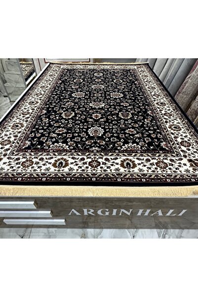 İpek İpek Etnik Desen Halı Serpme Desen Lacivert Renk ARGIN HALI