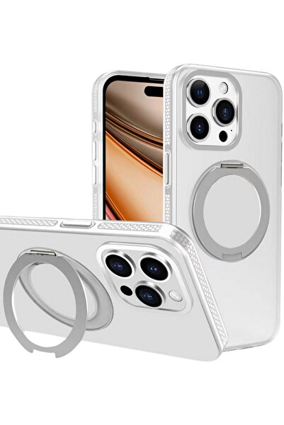 Yesido iPhone 16 Pro Max Uyumlu Kılıfı MagSafe Destekli 360° Dönen Metal Halk...