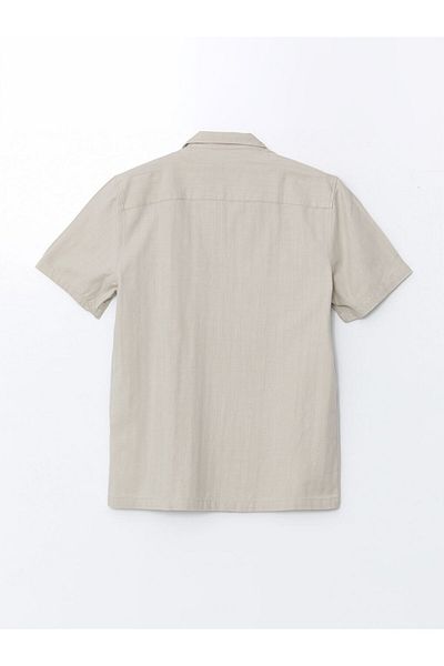LC Waikiki Regular Fit Short Sleeve Linen Blended Men's Shirt