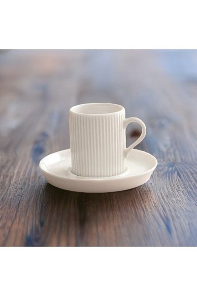 Madame Coco Moddy Home Porcelain Ligne Set of 2 Coffee Cups