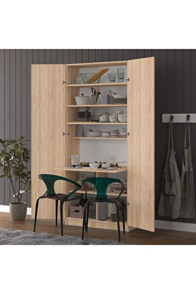 asratrend Asra Trend Modern Dolaplı Çalışma Masası Kitaplıklı Raflı Bilgisayar Ofis Ders Çalışma Yemek Masası