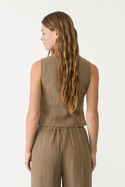 Stradivarius Textured top with buttons