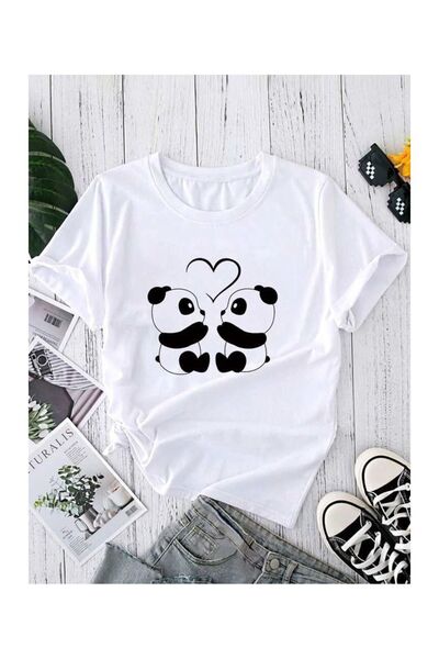 Ramer Unisex majica Love Panda Štampano