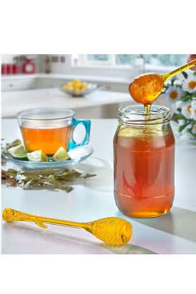 Qlüx QLUX Plastic Honey Spoon 2 Pcs Set 20X8X2,5 CM