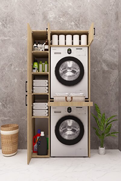DEMİRBAL MOBİLYA Mdf Çamaşir Maki̇nesi̇ Dolabi Kurutma Maki̇nesi̇ Dolabi Çekm...
