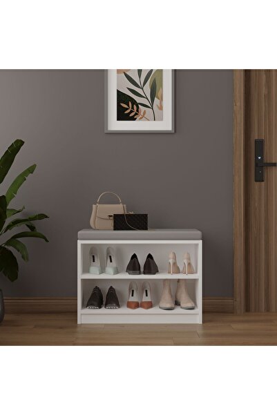 asratrend Puflu Ayakkabılık-beyaz