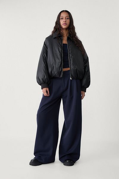 Stradivarius Wide leg smart trousers with darts