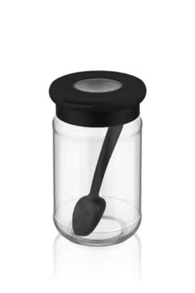 Generic Glass Containers with Lid and Plastic Spoon 6 Pcs Set