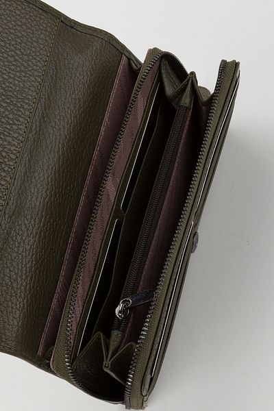 Fossil Boxed Genuine Leather Khaki Large Size Women's Hand Portfolio Card Holder Wallet