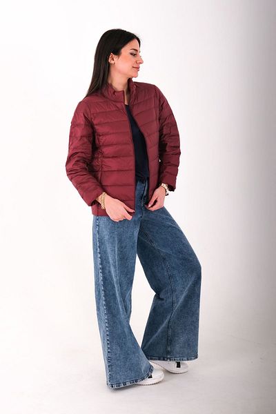 Blues Outlet Women's Burgundy Feather Coat