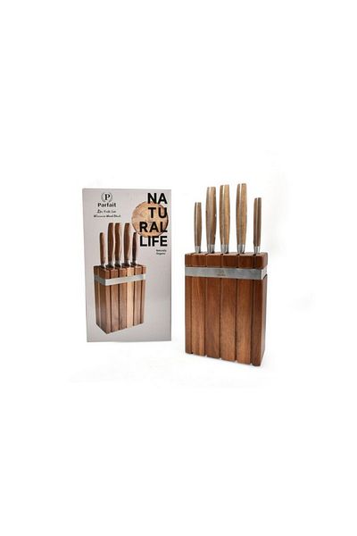 Parfait Kitchen Knife-Set with Acacia Wood Block