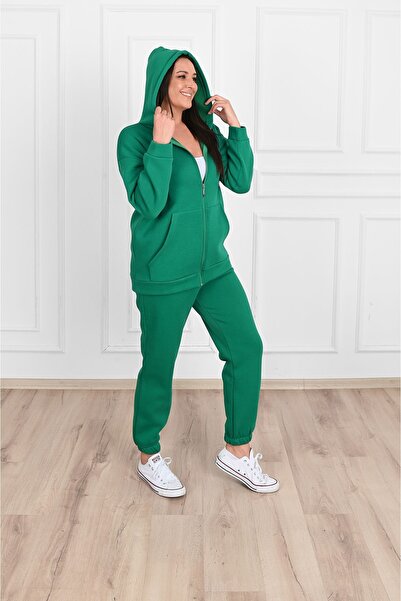 CC STORE Дамски костюм с 3 повдигнати нишки с двоен голям размер 3484-23