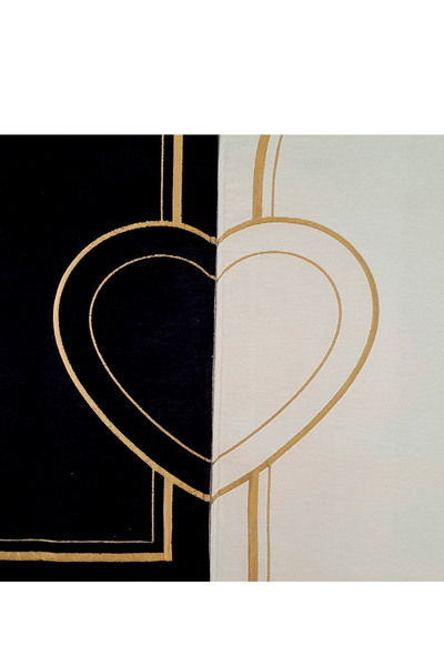 Seccadem Luxury Bride and Groom Bundle - Double Prayer Rug, Heart Prayer Rug, Gift Dowry Holder, 130X66Cm