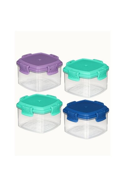 Sistema مجموعة من 4 حاويات تخزين طعام صغيرة آمنة للاستخدام في الفريزر وخالية ...