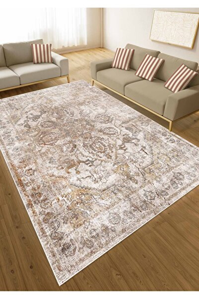 Pilloveland Kaymaz Taban Dijital Baskılı Vintage Halı - Otto