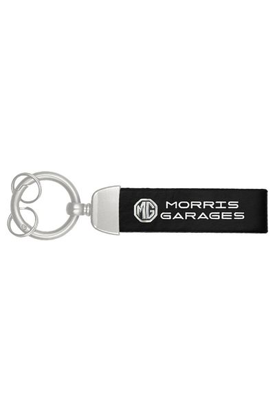 Generic سلسلة مفاتيح MORRIS-GARAGES بحزام جلدي، سلسلة مفاتيح سيارة بلمسة نهائية معدنية