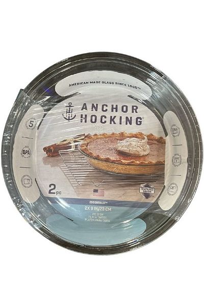 Anchor Hocking 2-Piece Essentials Dishwasher and Microwave Safe Round Roaster Set 9inch