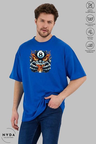 Nyda Collections Unisex Crew Neck Bulk Owl εμπριμέ βαμβακερό μπλουζάκι με κοντό μανίκι