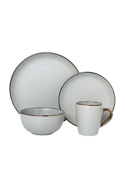 Bien Servi 16-Piece Elegant and Modern Design Stoneware Dinner Set