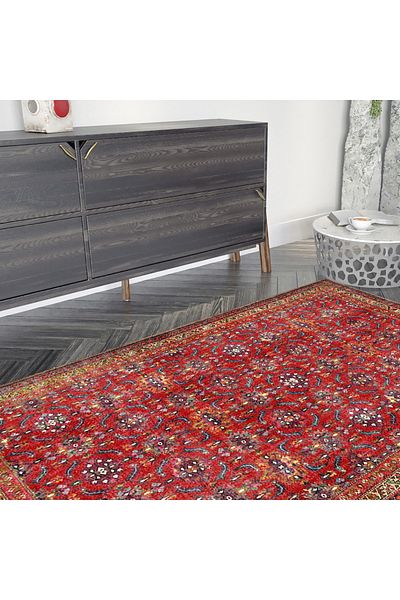 Homelux Ryo Rug, Rectangular, 152X230 Cm, Traditional, Burgundy, Black, Blue, Polyester