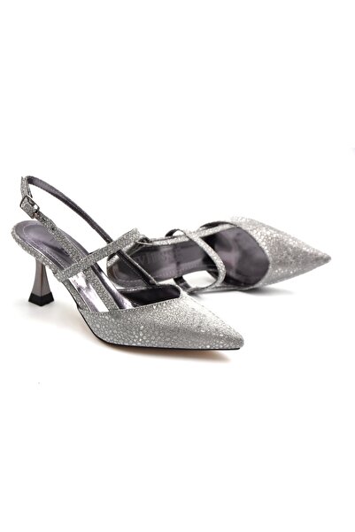 KİNDEP Kindep Wiesse Toe - Closed Back Open Heels Platinum Women's Shoes