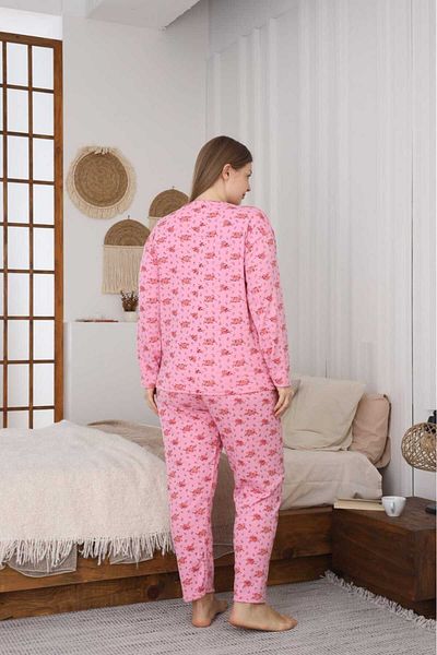 LİLA İÇ GİYİM Button Battal Mother's Pjama Set