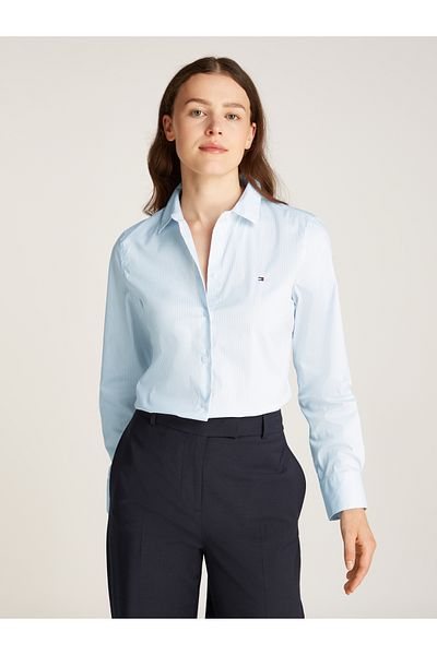 Tommy Hilfiger قمصان نسائية باللون الأزرق
