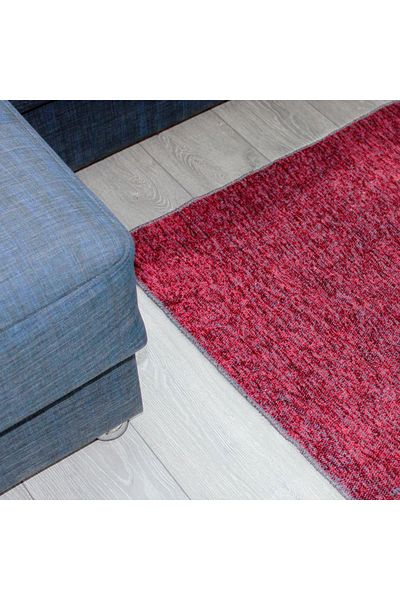 Homelux Foldy Rug, Rectangular, 76X150 Cm, Plain, Double-Sided, Red, Polyester