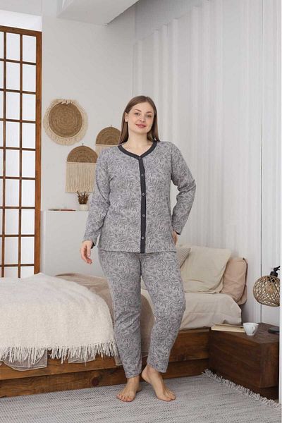LİLA İÇ GİYİM SET DE Pijamale MAMA BATTAL CU BUTON